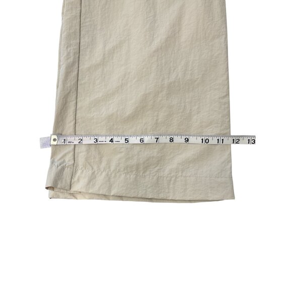 WILO The Label Wide-Leg Cargo Pants Women’s Size L Beige Nylon Utility Parachute - Picture 8 of 9
